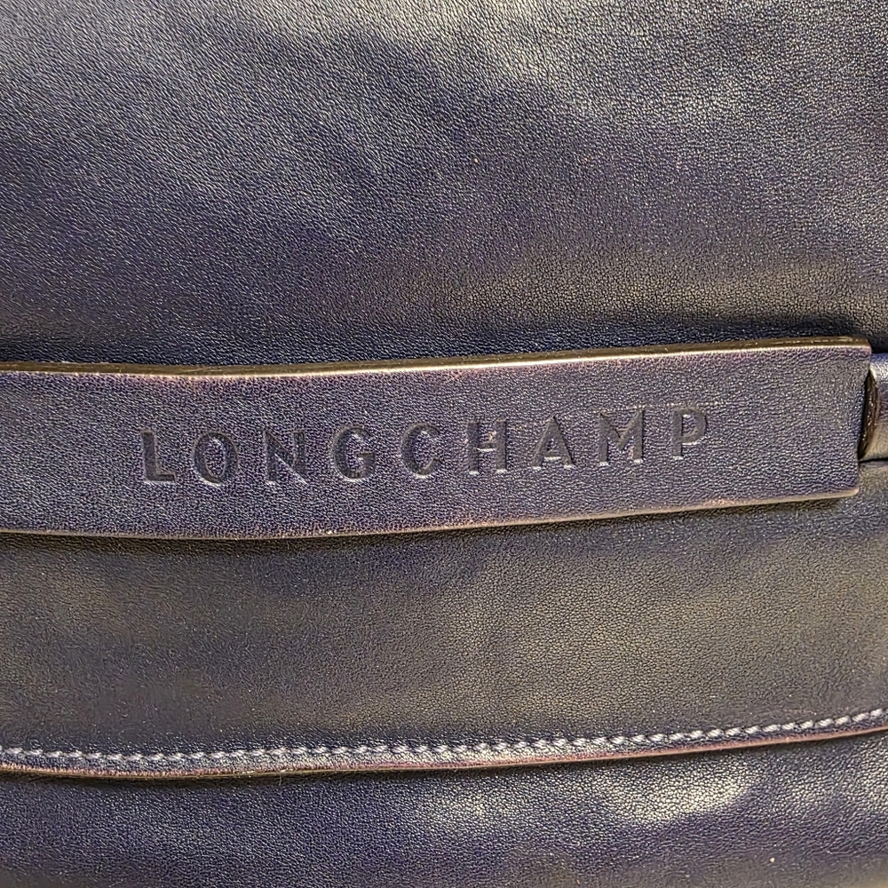 Longchamp | Indigo Leather 3D Hobo Bag - Picture 3 of 16